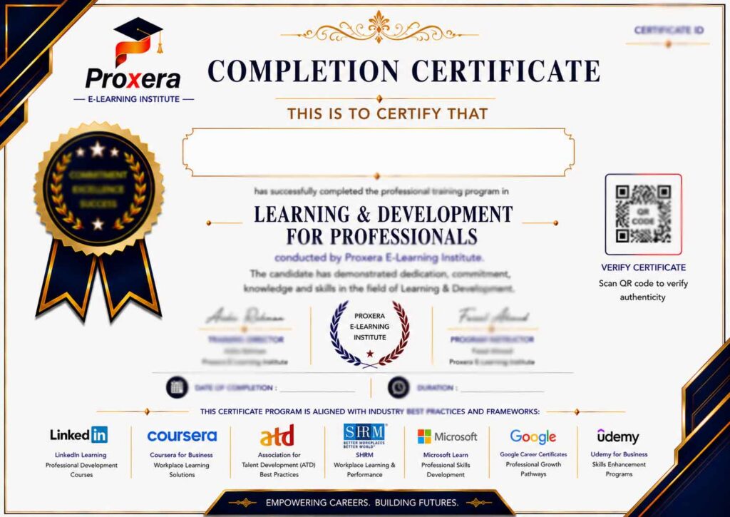 Learning and Development for Professionals Certificate